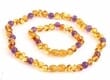 Children's Amber Bracelet With Matching Amber Necklace For Mom