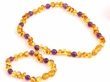 Children's Amber Bracelet With Matching Amber Necklace For Mom 