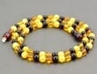 Men's Amber Necklace Made of Multicolor Baltic Amber 