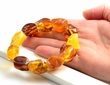 Amber Bracelet Made of Free Form Baltic Amber Beads
