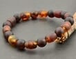 Amber Bracelet for Men Made of Round and Barrel Shape Amber