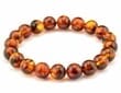 Men's Beaded Bracelet Made of Cognac Baltic Amber