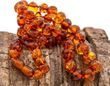 Children's Amber Necklace Made of Cognac Baltic Amber