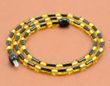 Men's Amber Necklace Made of Tube and Round Amber Beads 