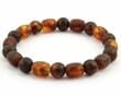 Amber Bracelet for Men Made of Round and Barrel Shape Amber