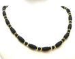 Men's Amber Necklace Made of Black and Lemon Colors Baltic Amber