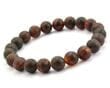 Men's Amber Bracelet Made of Matte Dark Cognac Amber