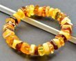 Amber Bracelet Made of Square Cut Baltic Amber Beads  