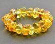 Amber Bracelet Made of Freeform Baltic Amber Beads