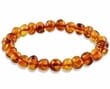 Amber Healing Bracelet Made of Precious Cognac Baltic Amber
