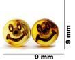 Smiley Amber Stud Earrings Made of Precious Baltic Amber
