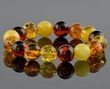 Multicolor Amber Bracelet Made of Multicolor Baltic Amber