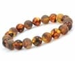 Amber Bracelet Made of Polished and Matte Baltic Amber 
