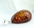 Amber Pendant Made of Dark Cognac Baltic Amber
