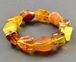 Amber Bracelet Made of Multicolor Baltic Amber Beads