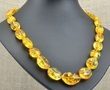 Amber Necklace Made of Precious Golden Baltic Amber