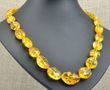 Golden Amber Necklace Made of Golden Color Baltic Amber