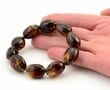 Large Amber Bracelet Made of Colorful Amber Beads