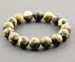 Men's Beaded Bracelet Made of Larger 13 mm Raw Amber Beads
