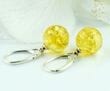Amber Earrings Made of Golden Color Baltic Amber