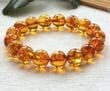Amber Bracelet Made of Light Cognac Color Amber