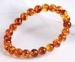 Amber Bracelet Made Cognac Color Amber