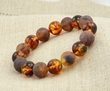 Amber Bracelet Made of Polished and Matte Baltic Amber 