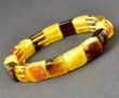 Bangle Style Amber Bracelet Made of Multicolor Amber