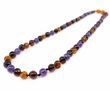 Amber Healing Necklace Made of Baltic Amber and Amethyst