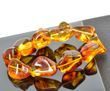 Amber Bracelet Made of Natural Shape Light Cognac Color Amber Rocks