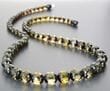 SPARKLING Amber Necklace Made of Faceted Amber 