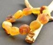 Raw Amber Bracelet Made of Precious Healing Baltic Amber