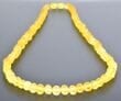 Raw Amber Healing Necklace of Lemon Color Amber