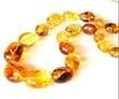 Amber Necklace Made of Cognac Golden Honey Lemon Colors Amber