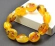 Amber Bracelet Made of Large Natural Shape Multicolor Amber Rocks