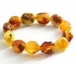 Amber Bracelet Made of Natural Shape Multicolor Amber Rocks