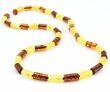 Men's Beaded Necklace with Baltic Amber 