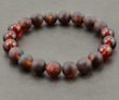 Men's Beaded Bracelet Made of Matte and Polished Baltic Amber