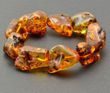 Amber Bracelet Made of Large Free Form Baltic Amber Beads