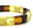 Amber Bracelet Made of Pyramid Shape Baltic Amber Pieces 
