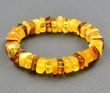Amber Bracelet Made of Square Cut Baltic Amber Beads