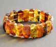 Amber Bracelet Made of Multicolor Matte Baltic Amber