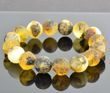 Meteorite Men's Amber Bracelet Made of Carved Cloudy Mate Amber