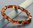 Men's Amber Bracelet Made of Barrel Shaped Amber Beads