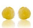 Amber Rose Stud Earrings Made of Amazing Baltic Amber