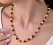 2 Matching Multicolor Amber Necklaces for Mom and Child
