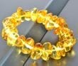 Amber Bracelet Made of Natural Shape Golden Color Amber Rocks