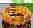 Amber Bracelet Made of Cognac Color Amber