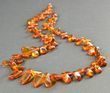 Leaf Amber Healing Necklace Made of Cognac Baltic Amber