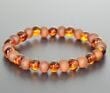 Amber Healing Bracelet Made of Raw and Polished Cognac Amber